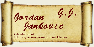 Gordan Janković vizit kartica